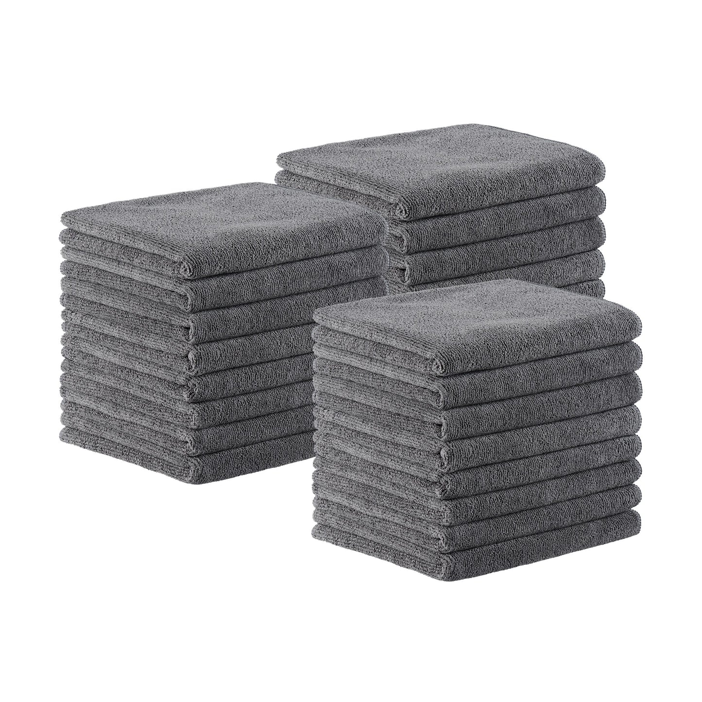 Arkwright Home Bck2U Terry Mircofiber Salon Towel 16x27 Grey (24/Pack) (PNP915109GY)