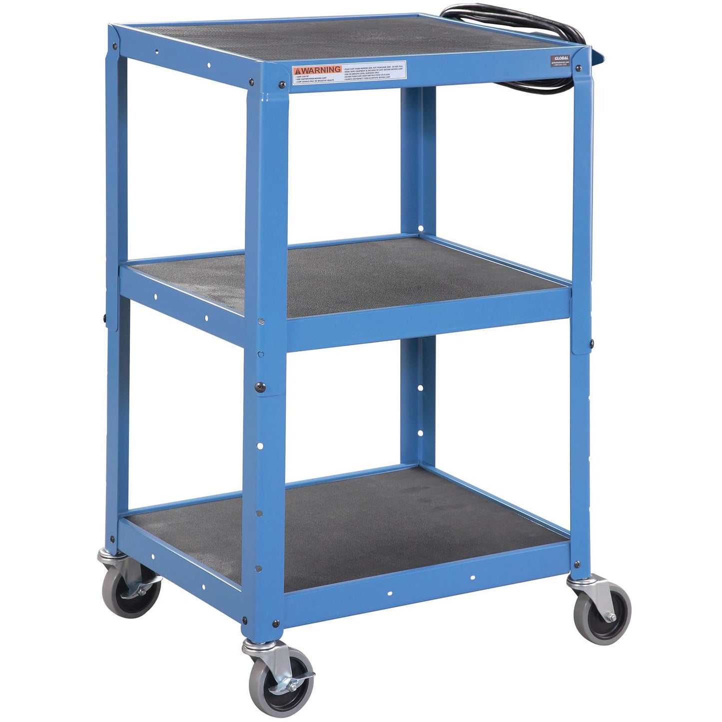 Global Industrial Steel Audio Visual & Instrument Cart - Blue (WB113116BL)