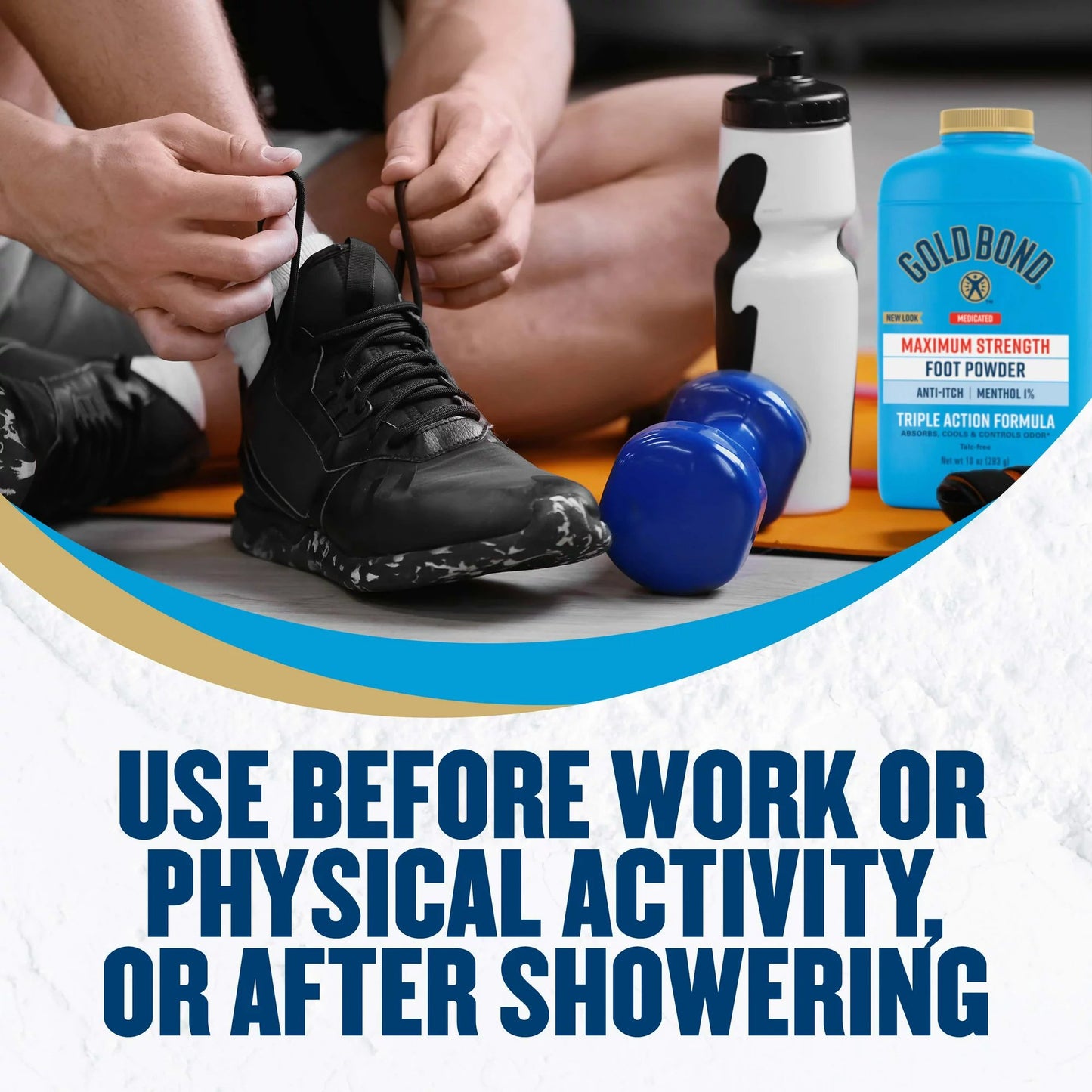 Gold Bond® Maximum Strength Foot Powder 4 oz. Scented Shaker Bottle Menthol 1% (1230684_EA)