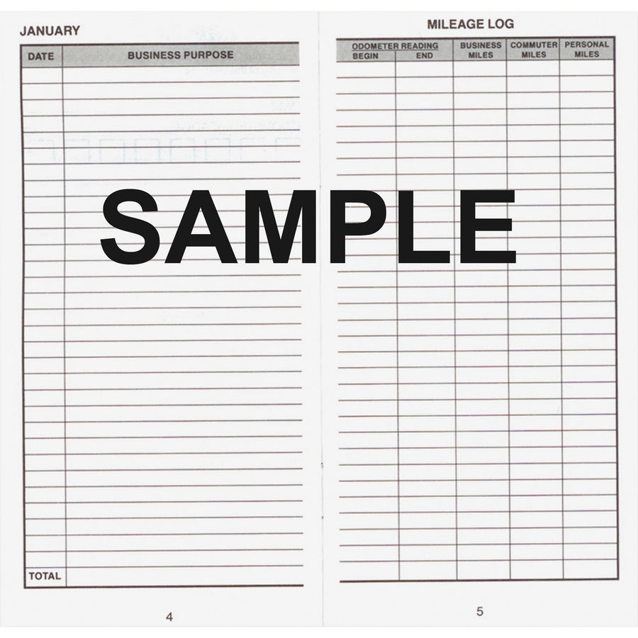 Dome Auto Mileage Log, One-Part (No Copies), 6.5 x 6.25, 32 Forms Total (DOM770)