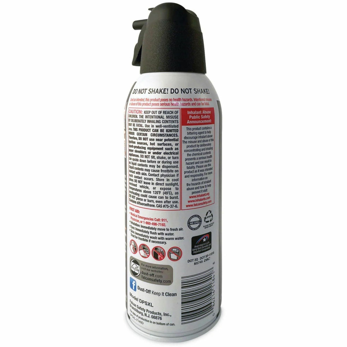 Falcon Dust-Off Compressed Gas Duster, Ozone-safe, Moisture-free, 6/Pack (FALDPSXL6)