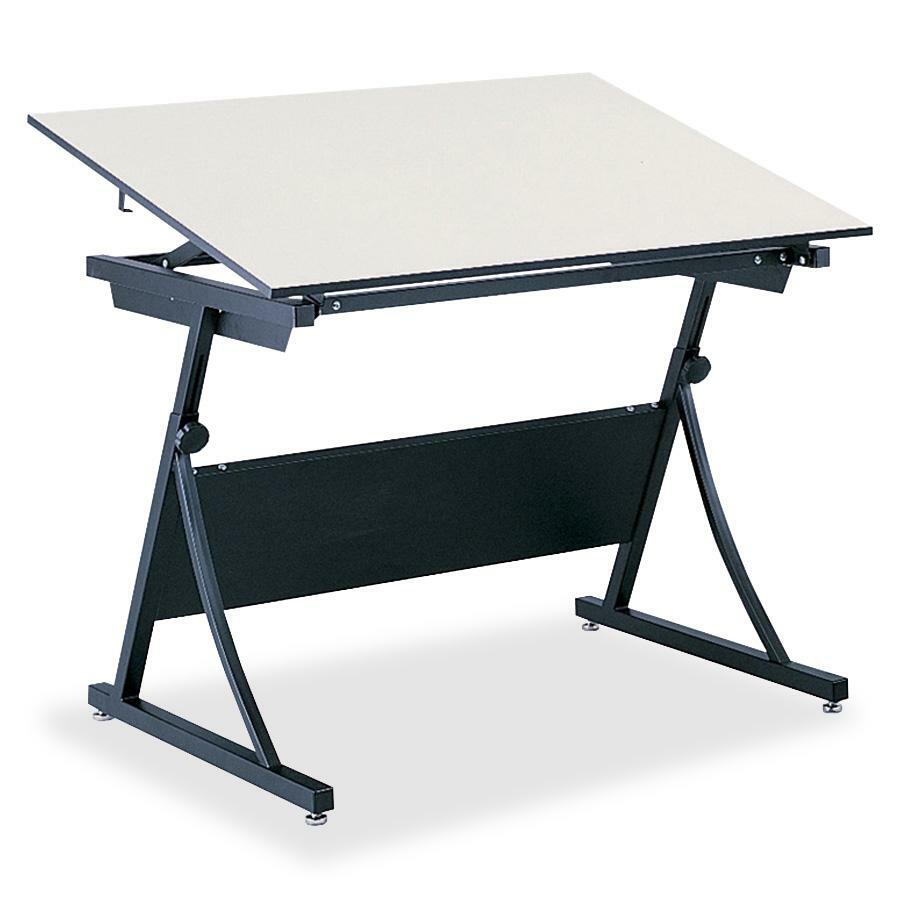 Safco PlanMaster Adjustable Drafting Table Base, Height Adjustable 29.5" - 37.5", Black, 37.5"W x 43"D (SAF3957)