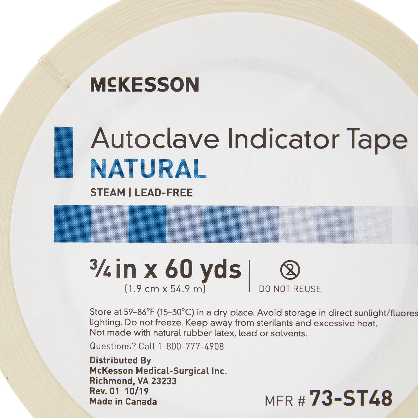McKesson Steam Indicator Tape 3/4 Inch X 60 Yard Steam (524901_CS)
