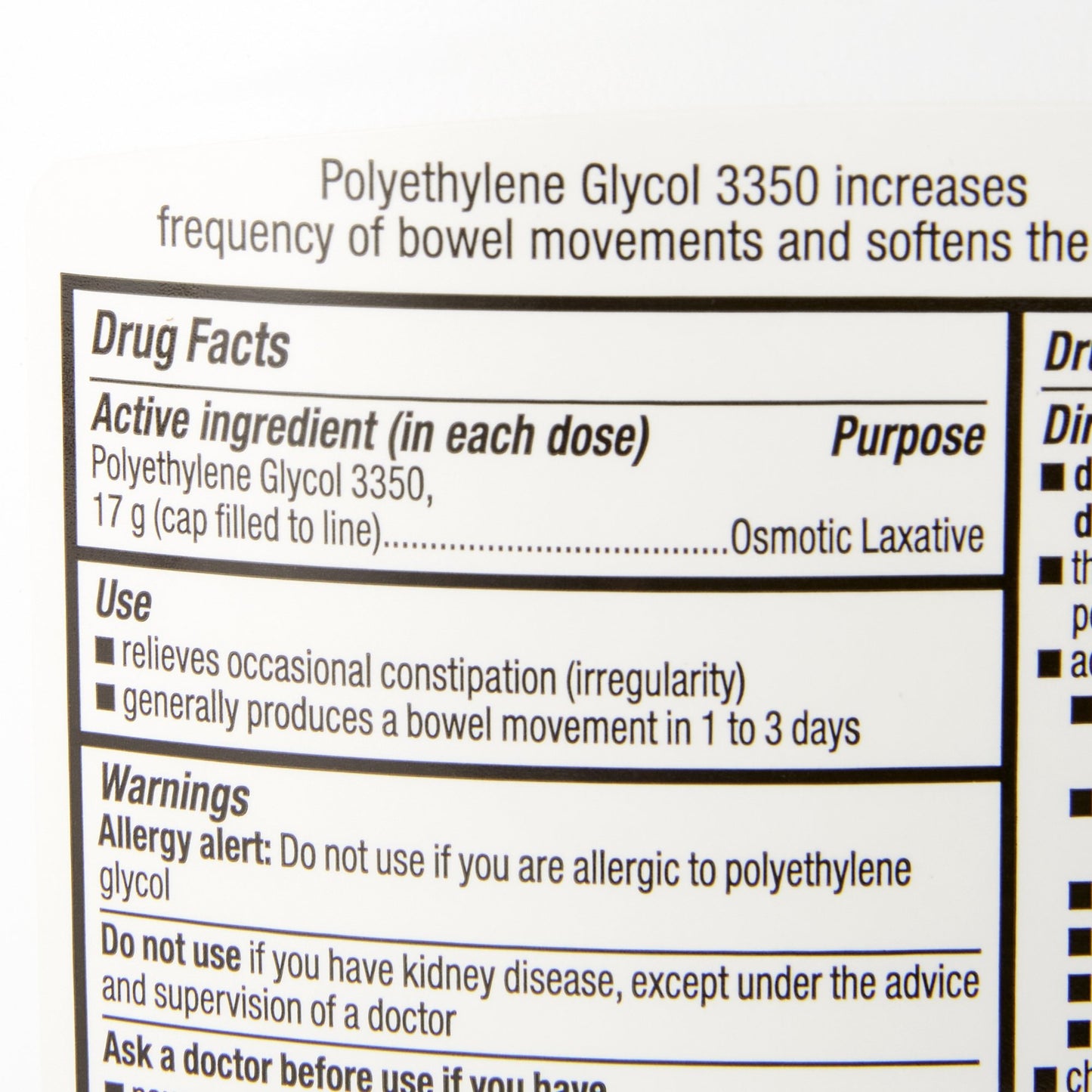 Padagis US LLC Polyethylene Glycol 3350 (PEG 3350) 17 Gram / Dose Powder for Solution 17.9 oz. (842625_EA)