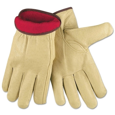 MCR Safety Insulated Drivers Gloves, 3450, Premium Grade Grain Pigskin, Fleece Lining, X-Large, Beige (127-3450XL)