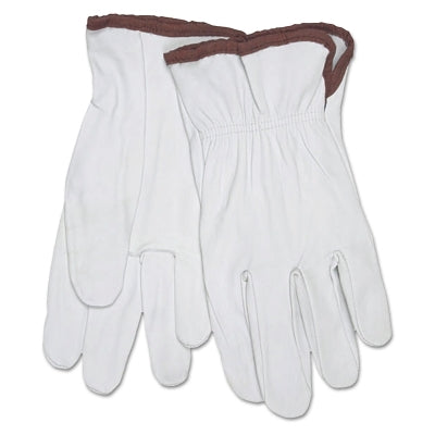 MCR Safety Premium Grade Grain Goatskin Drivers Gloves, 3601, 3X-Large, Unlined, White (127-3601XXXL)