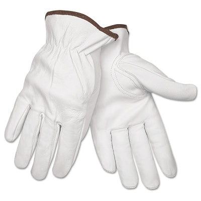 MCR Safety Premium Grade Grain Goatskin Drivers Gloves, 3611, X-Large, Unlined, White (127-3611XL)