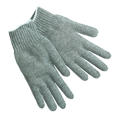 MCR Safety String Knit Gloves, Large, Hemmed, Regular Weight, Natural (127-9510LM)