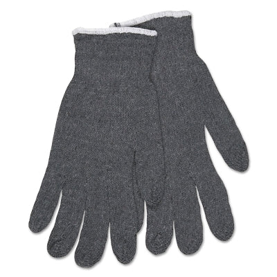 MCR Safety Multipurpose String Knit Gloves, Large, Knit Wrist, Regular Weight, Gray (127-9637LM)