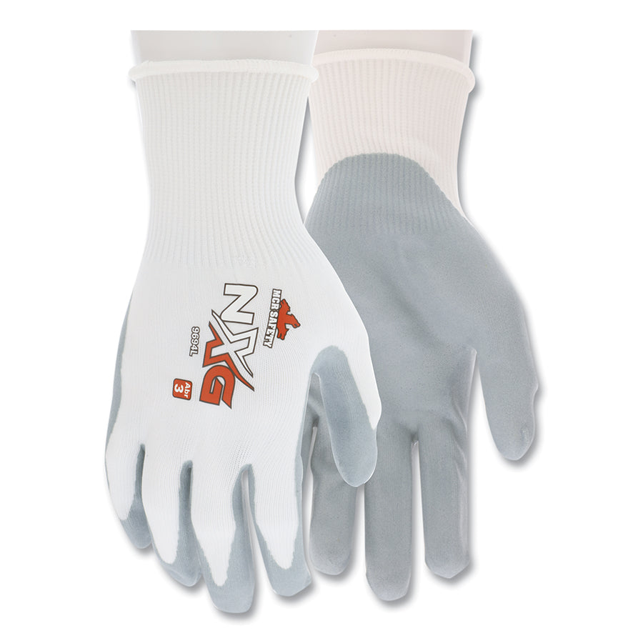 MCR Safety NXG® Nitrile Coated Work Gloves, 9694, Large, Gray/White/Salt-and-Pepper, ActiFresh®/Touchscreen (127-9694L)