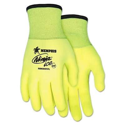 MCR Safety Ninja Ice Hi-Vis Gloves, Large, Hi-Vis Lime/White (127-N9690HVL)