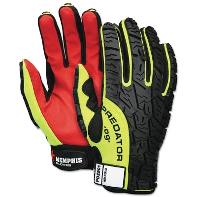 MCR Safety Predator Multi-Task Gloves, 2X-Large, Synthetic Leather, Black/Hi-vis Yellow (127-PD2901XXL)