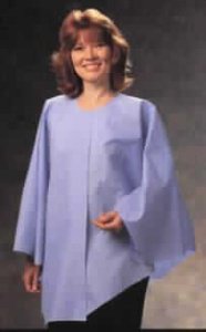 Graham Medical Products Exam Cape Blue One Size Fits Most Front Opening Without Closure Unisex Disposable (413337_CS)