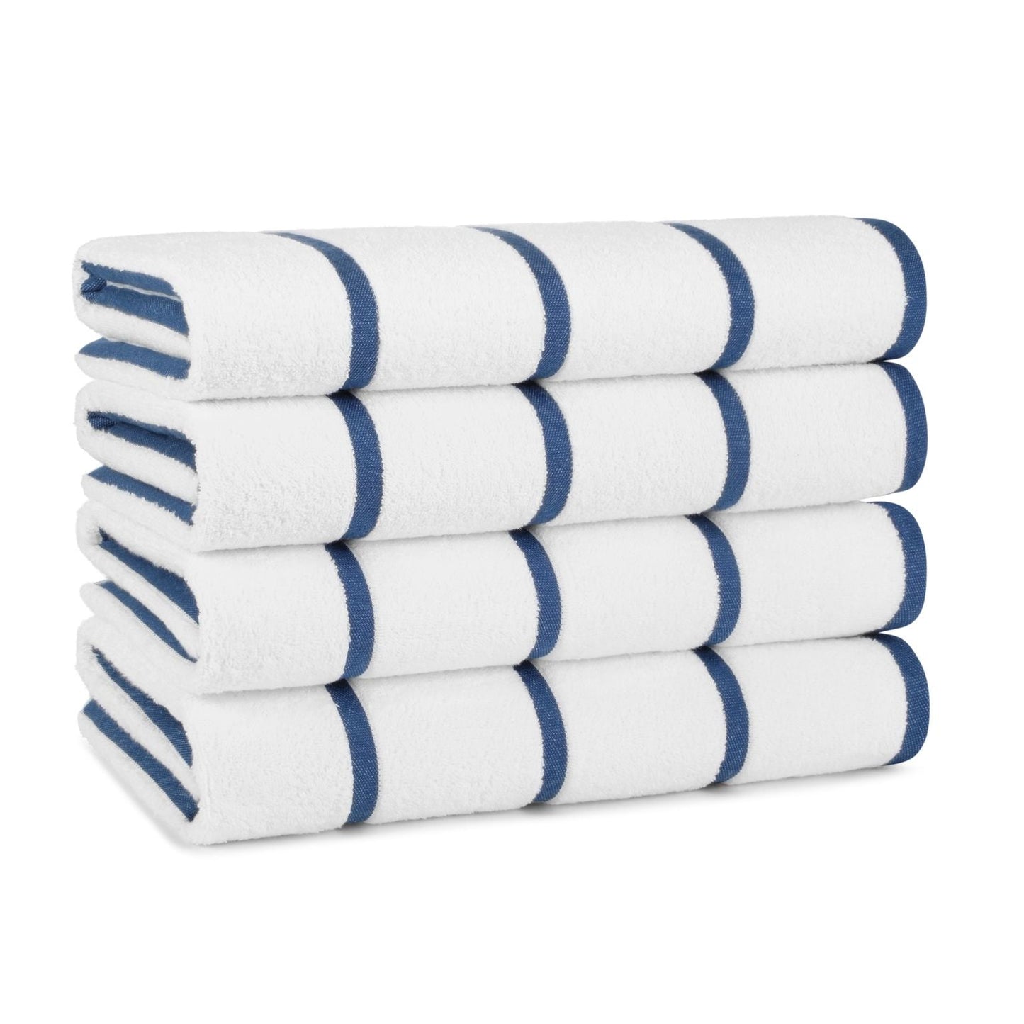 Arkwright Home Las Rayas Beach Towel 30x60 Navy (4/Pack) (PNP-BT-HS3060-15NV)