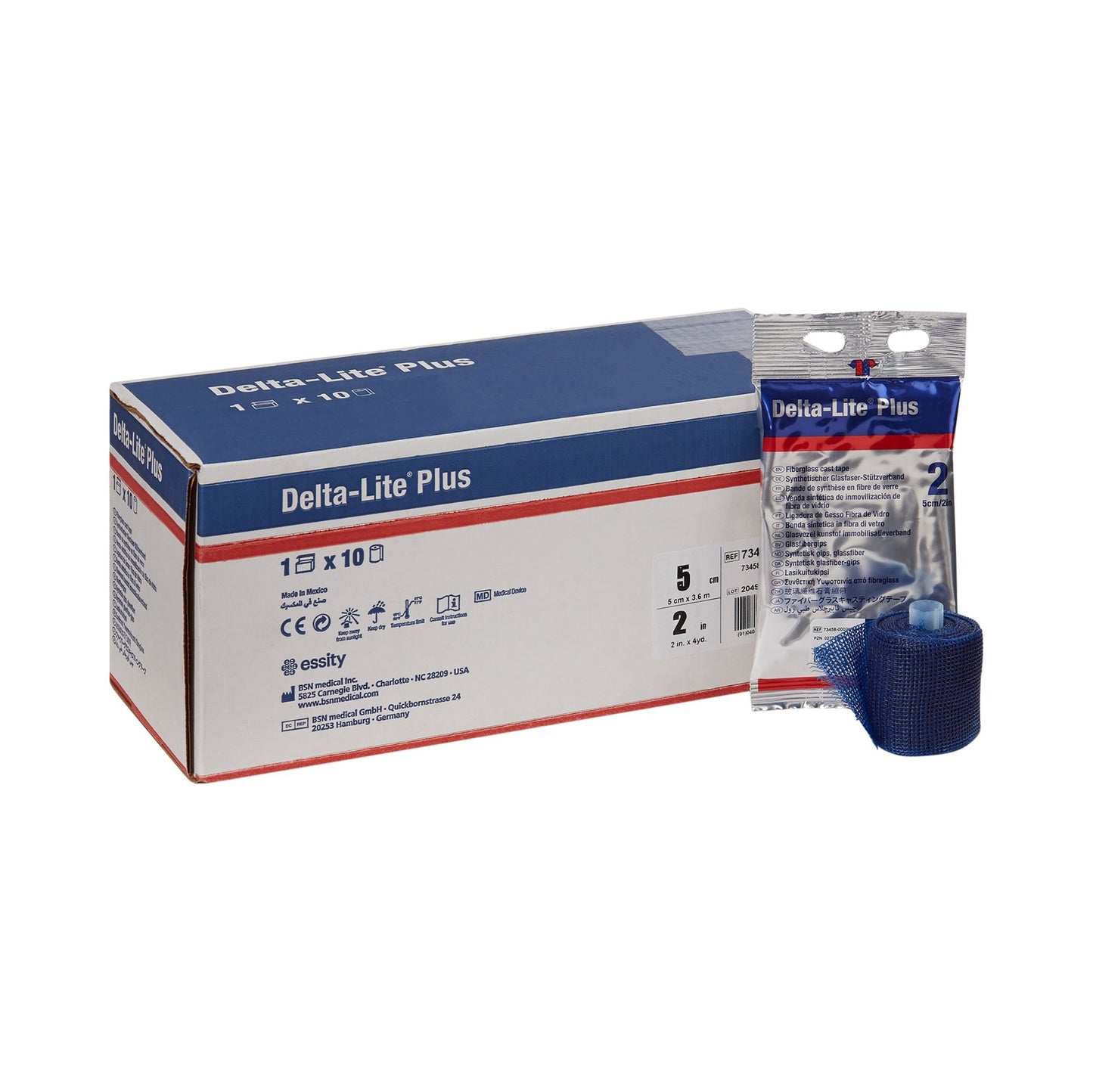 Delta-Lite® Plus Cast Tape 2 Inch X 12 Foot Fiberglass / Resin Deep Blue (653364_BX)