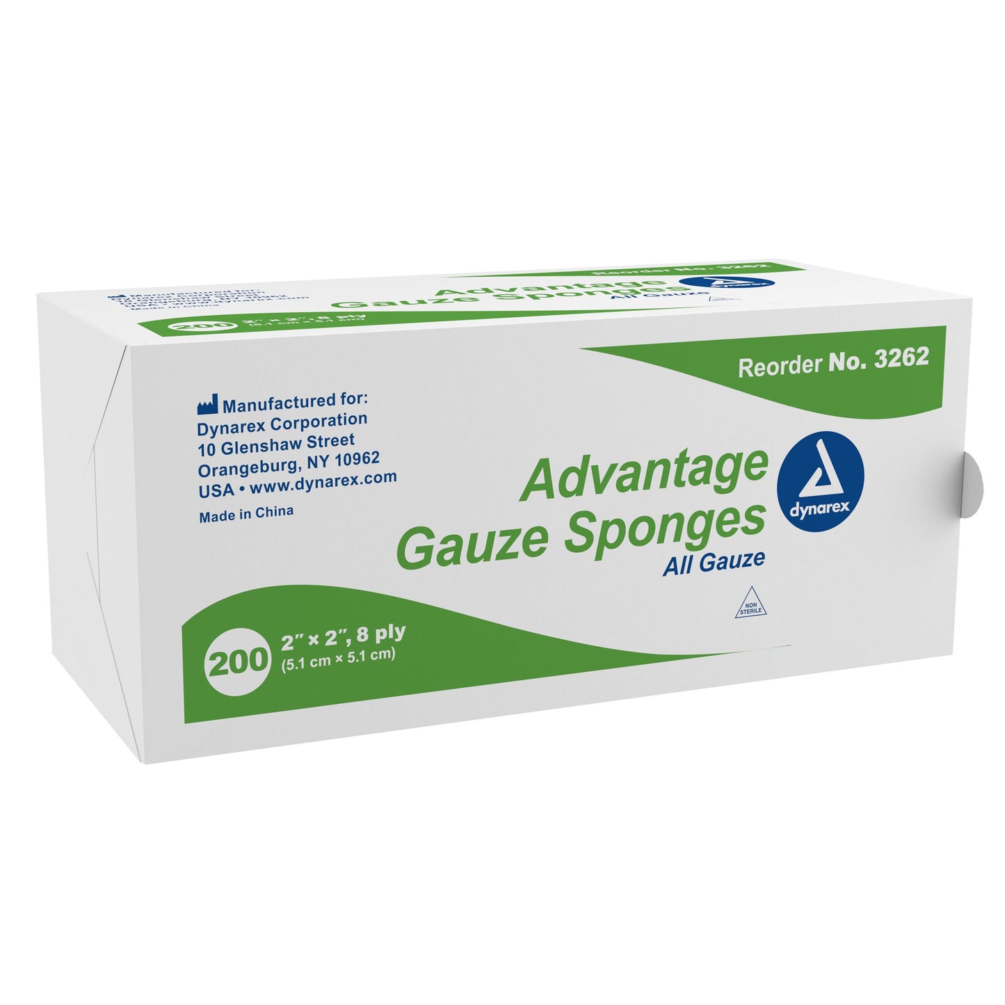 Advantage Gauze Sponge 2 X 2 Inch 8-Ply NonSterile 200 per Pack (763685_PK)