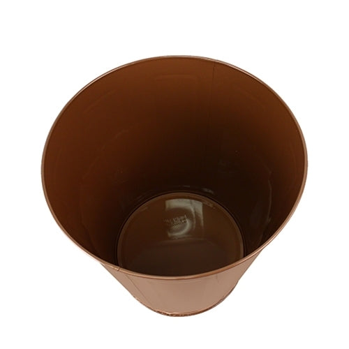 Impact® Round Metal Wastebasket, 28 Quart, Brown, 6/Case (IMP1302-4)