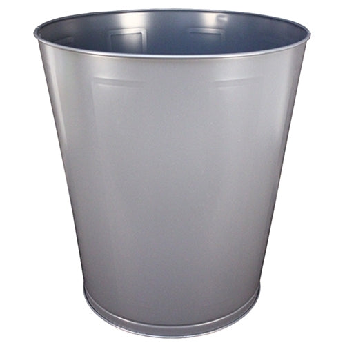 Impact® Round Metal Wastebasket, 46 Quart, Gray, 6/Case (IMP1303-3)