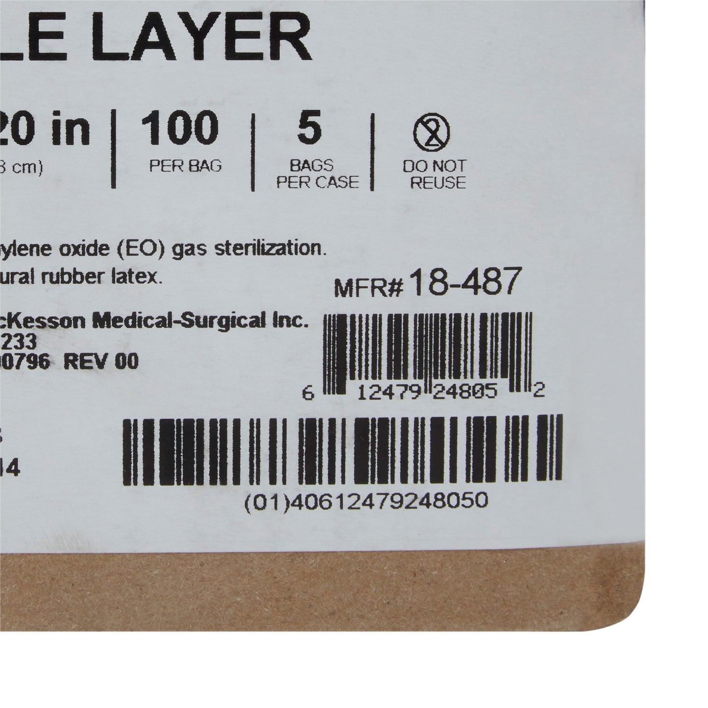 McKesson Sterilization Wrap Blue 20 X 20 Inch Single Layer Cellulose Steam / EO Gas (1156125_BX)
