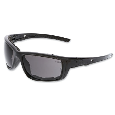 MCR Safety Swagger® SR5 Foam-Lined Spoggle Safety Glasses, Polycarbonate, AF/Anti-Scratch Lens, Charcoal (135-SR512PF)