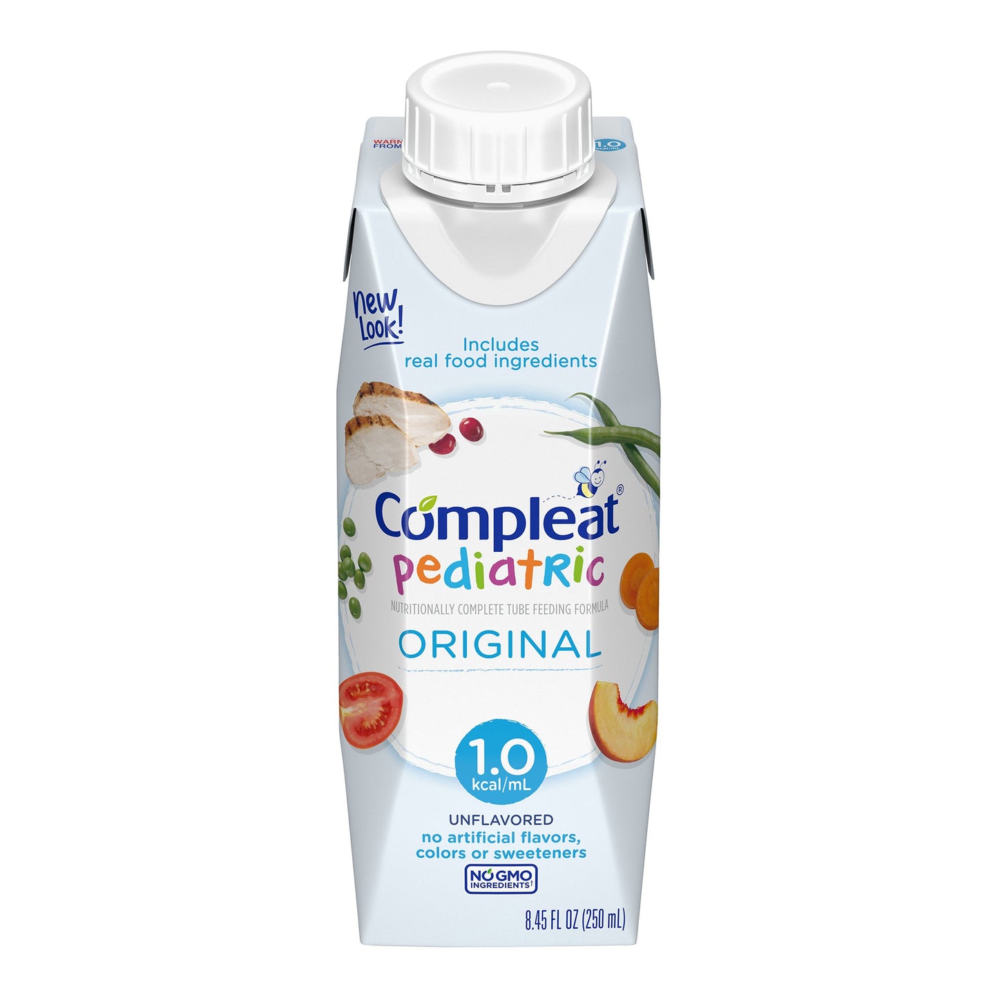 Compleat® Pediatric Original Pediatric Tube Feeding Formula Unflavored 8.45 oz. Reclosable Carton Liquid Real Food Ingredients (855367_CS)