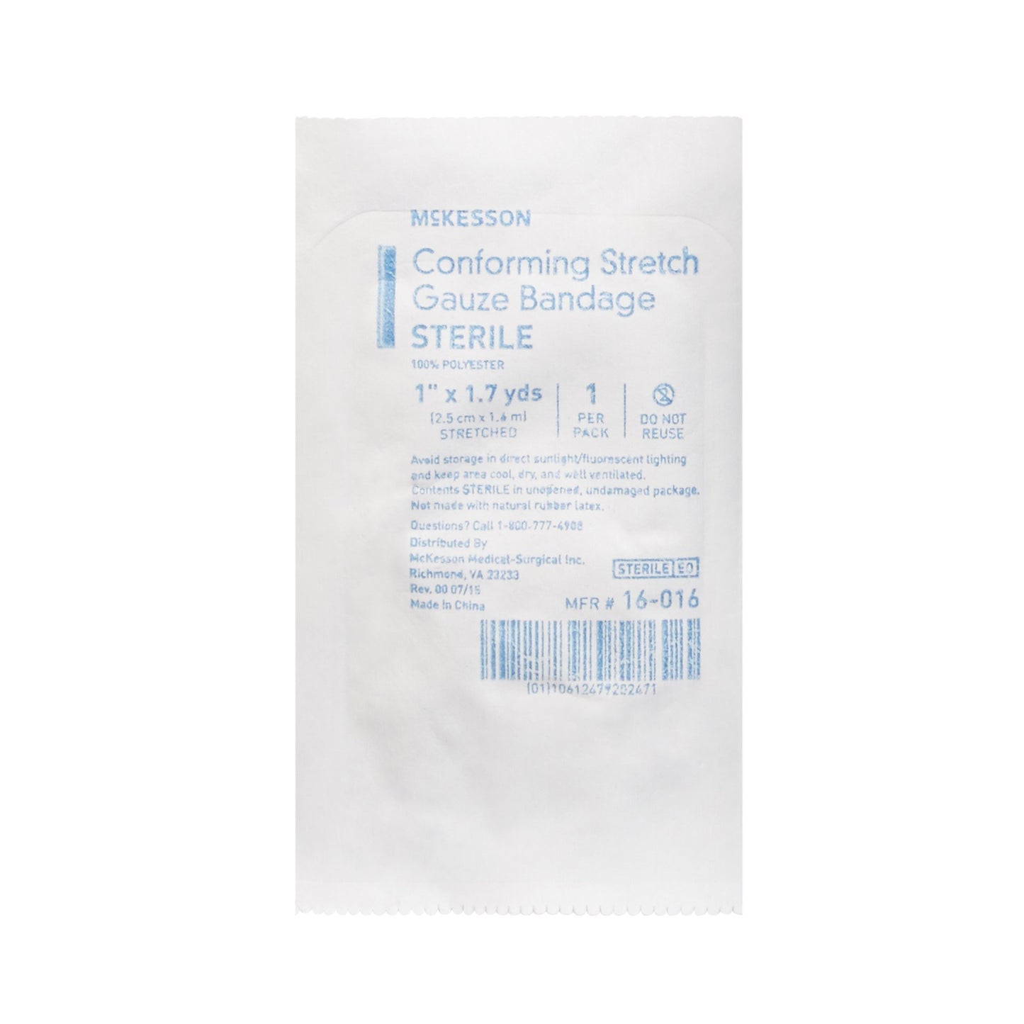 McKesson Conforming Bandage 1 Inch X 1-7/10 Yard Sterile 1 per Pack (993031_CS)