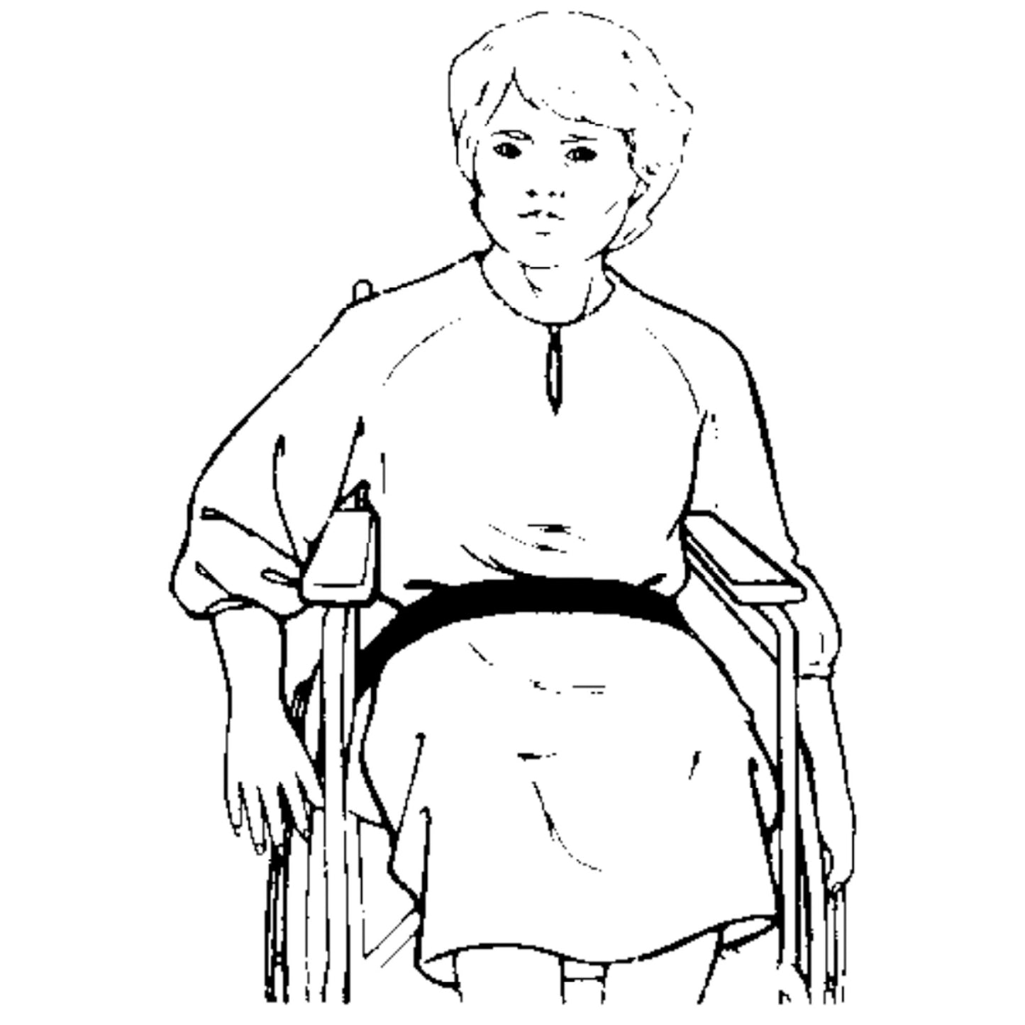 Econo-Belt Wheelchair Safety Belt One Size Fits Most Strap Fastening with Buckle Attaches with Slider Buckles (160709_EA)