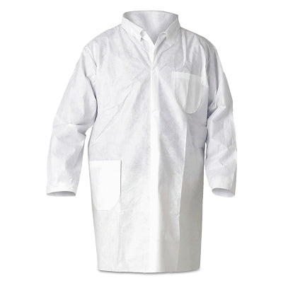 Ansell A20 Breathable Particle Protection Lab Coat, Medium, White (412-10019)