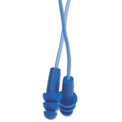 SureWerx® H20 Metal Detectable Reusable Earplugs - Corded, Plastic, Blue, Corded (138-13822)