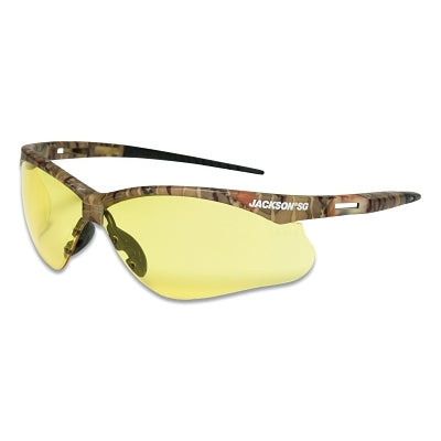 SureWerx® SG Series Safety Glasses, Amber Poly Lens, Sta-Clear™ Anti-Fog, Camo Poly Half-Frame (138-50013)