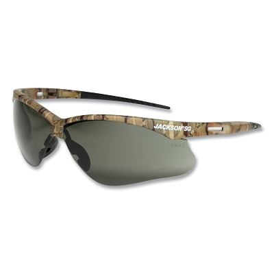 SureWerx® SG Series Safety Glasses, Smoke Poly Lens, Hardcoat Anti-Scratch, Camo Poly Half-Frame (138-50015)