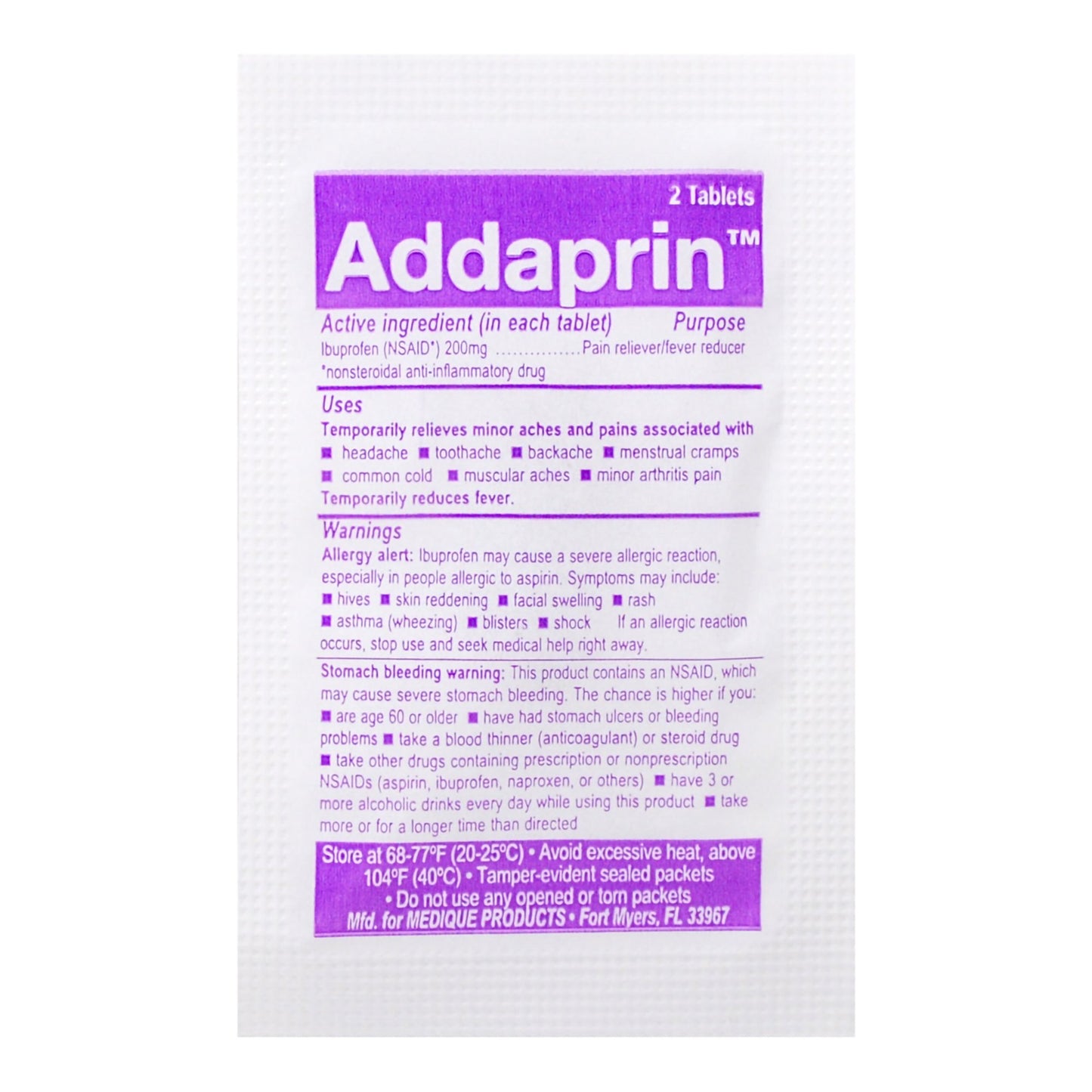 Addaprin™ Pain Relief 200 mg Strength Ibuprofen Tablet 250 per Box (769188_BX)