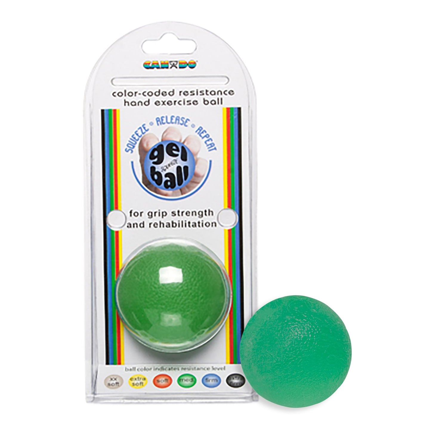 CanDo® Squeeze Ball Green Standard Size Medium Resistance (766146_EA)