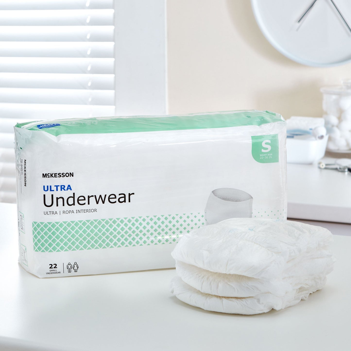 McKesson Ultra Unisex Adult Absorbent Underwear Pull On with Tear Away Seams Small Disposable Heavy Absorbency (884175_CS)