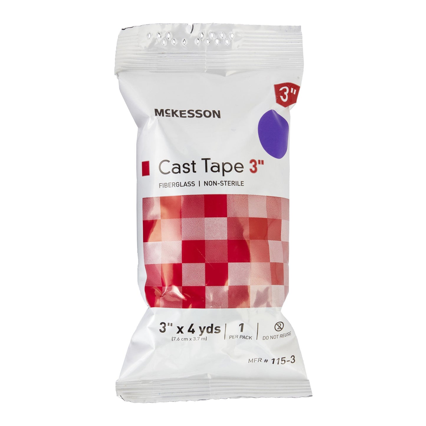 McKesson Cast Tape 3 Inch X 12 Foot Fiberglass Purple (733695_BX)