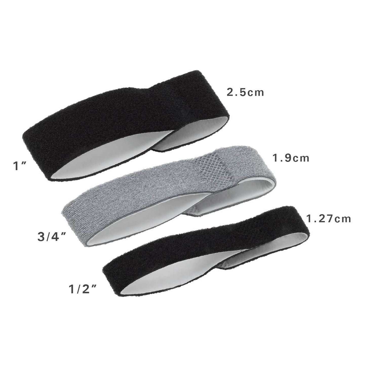 3pp® Buddy Loops® Finger Wrap Splint Adult One Size Fits Most Hook and Loop Strap Closure Finger Black (894822_BX)