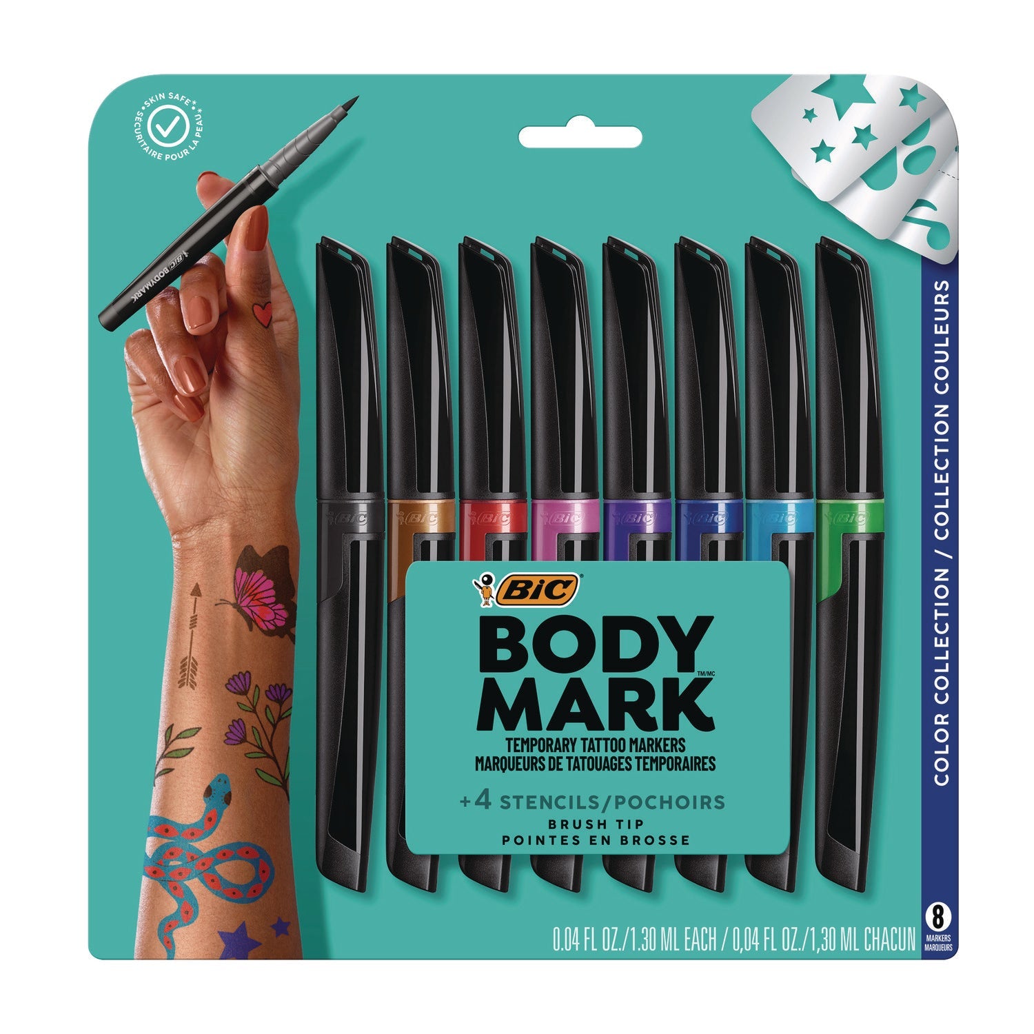 bic-bodymark-temporary-tattoo-markers-fine-brush-tip-assorted-colors-8-pack-bicmtbp81ast_1
