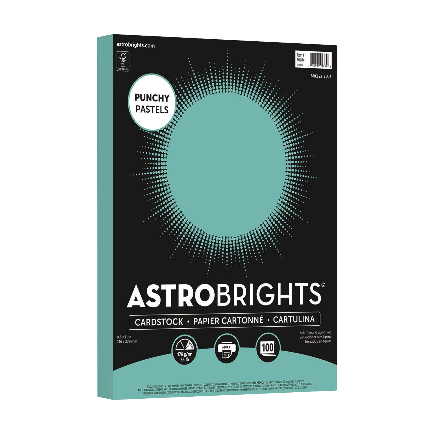 astrobrights-color-cardstock-punchy-pastels-assortment-65-lb-cover-weight-8-5-x-11-breezy-blue-100-pack-wau91784_1