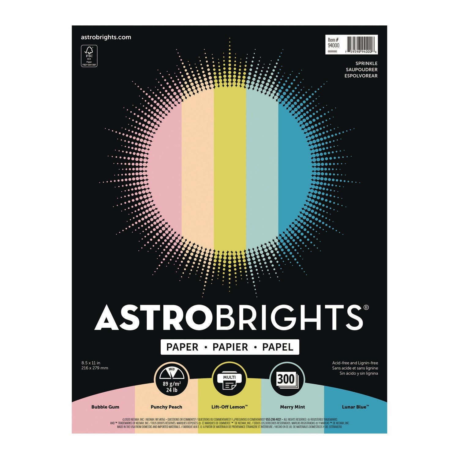 astrobrights-color-paper-sprinkles-assortment-24-lb-bond-weight-8-5-x-11-25-assorted-300-pack-wau94000_1