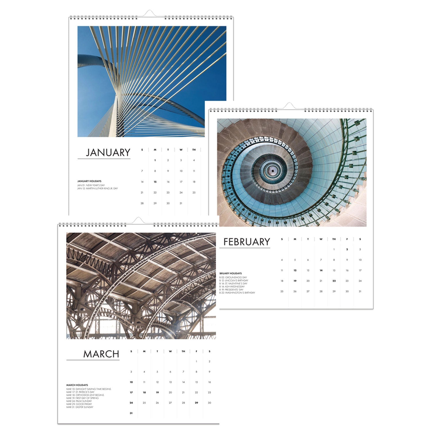 house-of-doolittle-100-recycled-abstract-architecture-photos-wall-calendar-14-x-11-white-sheets-12-month-jan-dec-2025-hod315_1