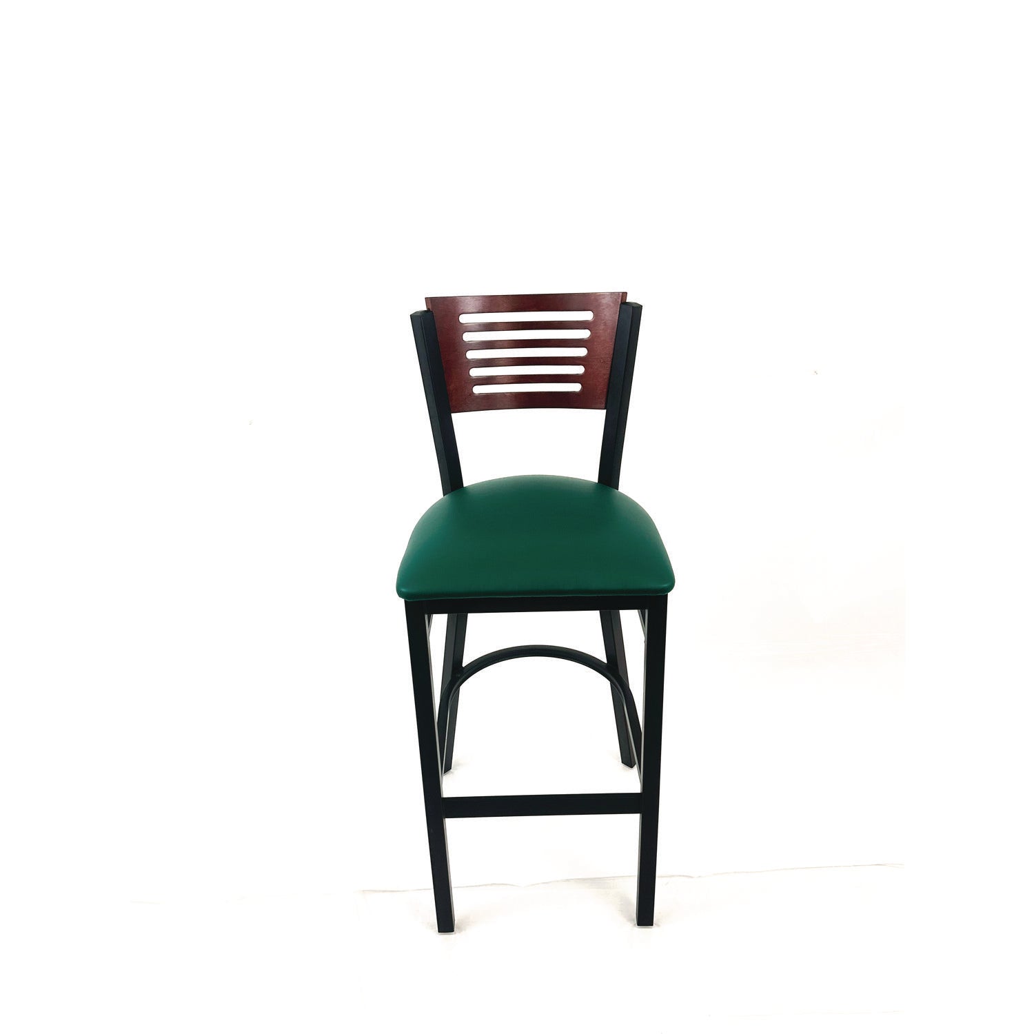 jmc-furniture-jones-river-series-barstool-supports-up-to-300-lb-28-5-seat-height-green-seat-dark-mahogany-back-black-base-jmcjrbbvgrnb_1