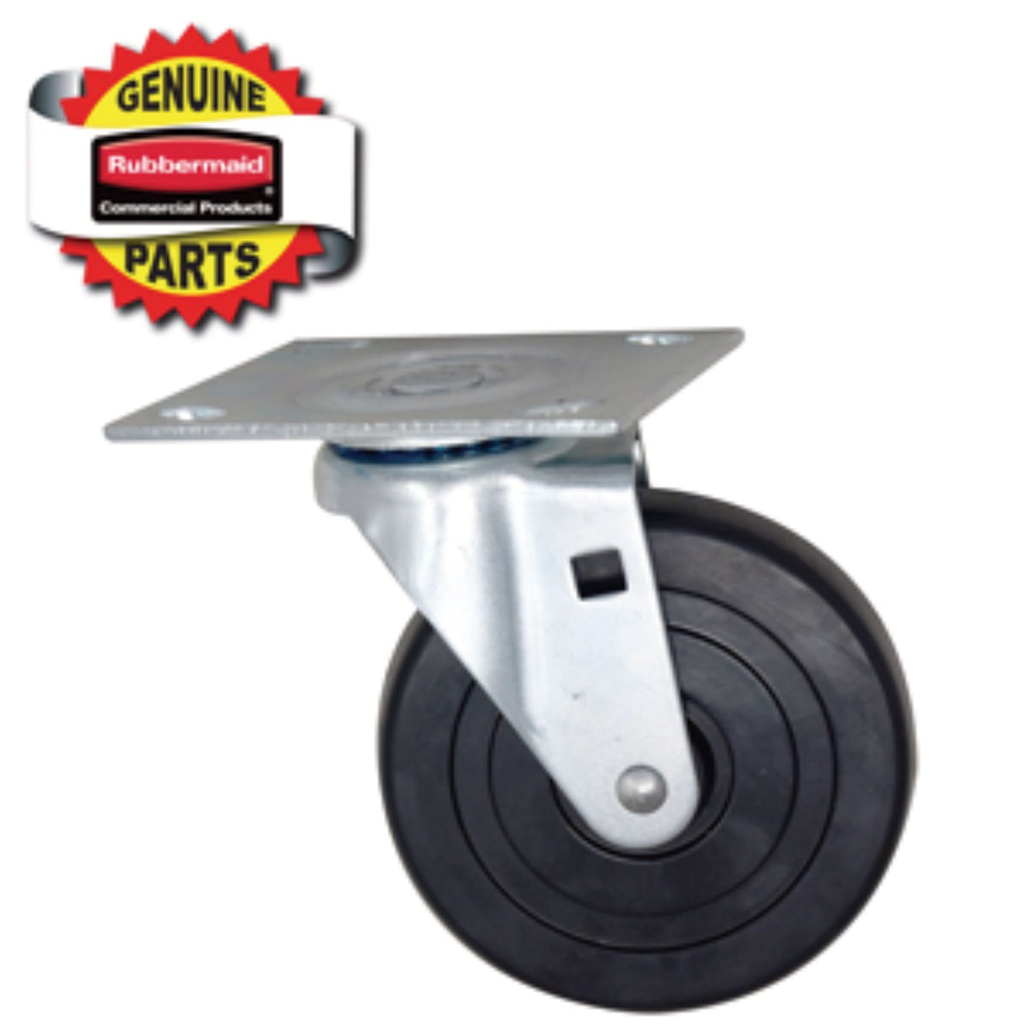 Rubbermaid® Commercial 5-Inch Swivel Plate Caster, Black (SGSFG4402L10000)