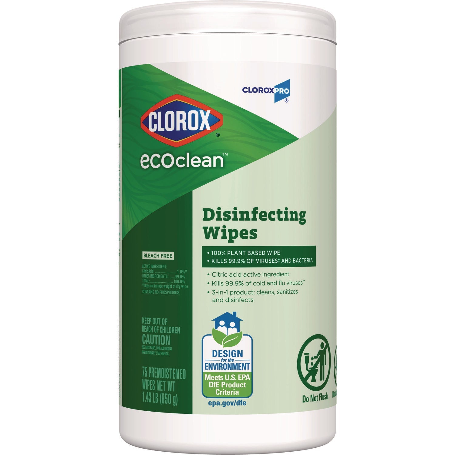 clorox-ecoclean-disinfecting-wipes-1-ply-8-x-7-unscented-white-clo60605ea_1