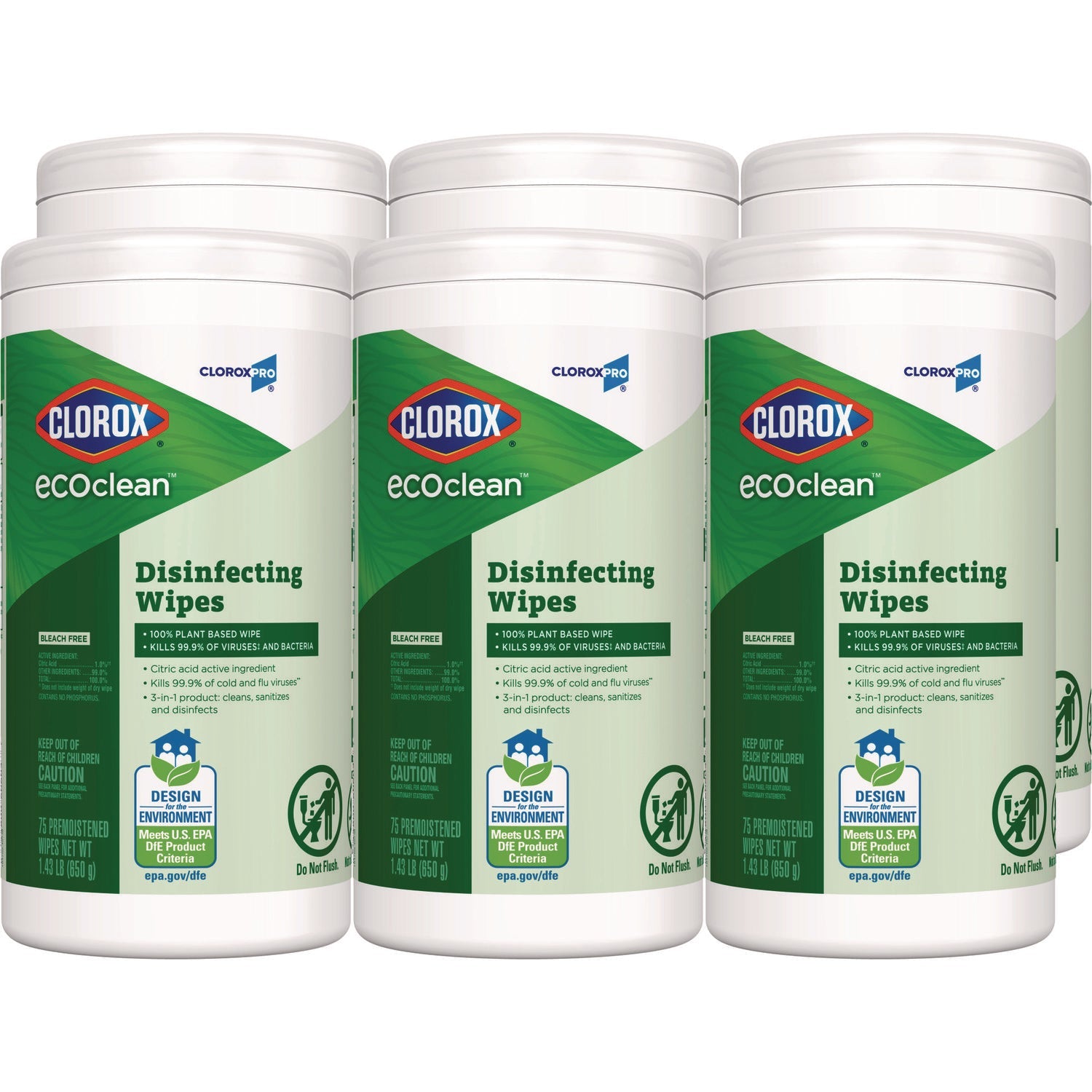clorox-ecoclean-disinfecting-wipes-1-ply-8-x-7-unscented-white-6-carton-clo60605ct_1