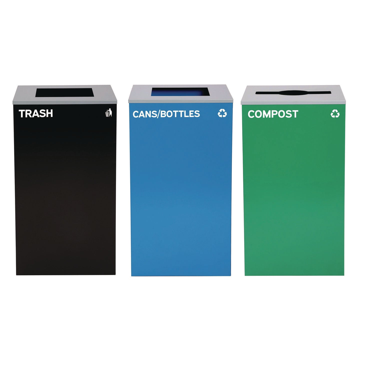 alpine-industries-29-gallon-trash-recycling-cans-steel-blue-cans-bottles-recycling-and-black-trash-can-w-sq-lid-green-compost-can-mixed-lid-alh4450blkkit25_1