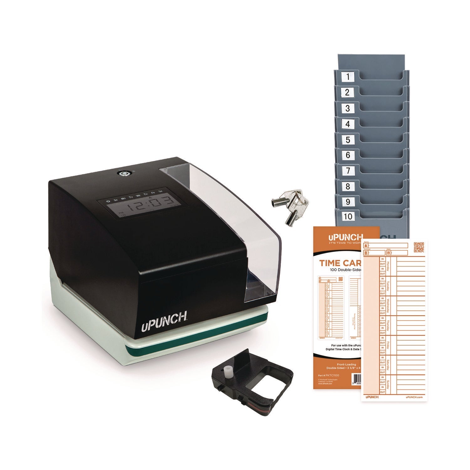 upunch-digital-time-clock-and-date-stamp-bundle-black-ppzpk1100_1