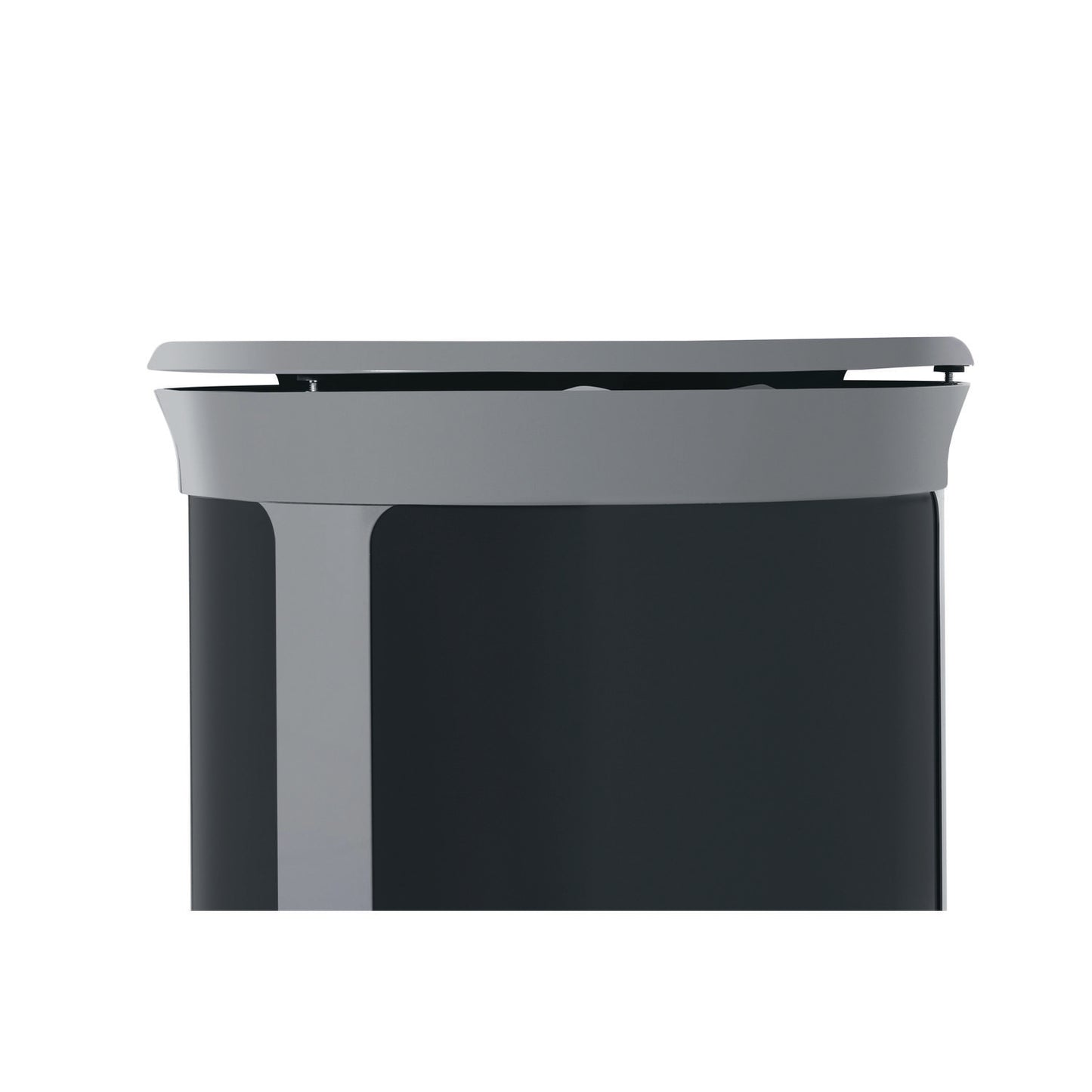 Rubbermaid® Commercial ENHANCE Series Waste Receptacle, Dual Top Hole, 33 gal, Metal, Pearl Gray/Umbra Gray (RCP2172847)