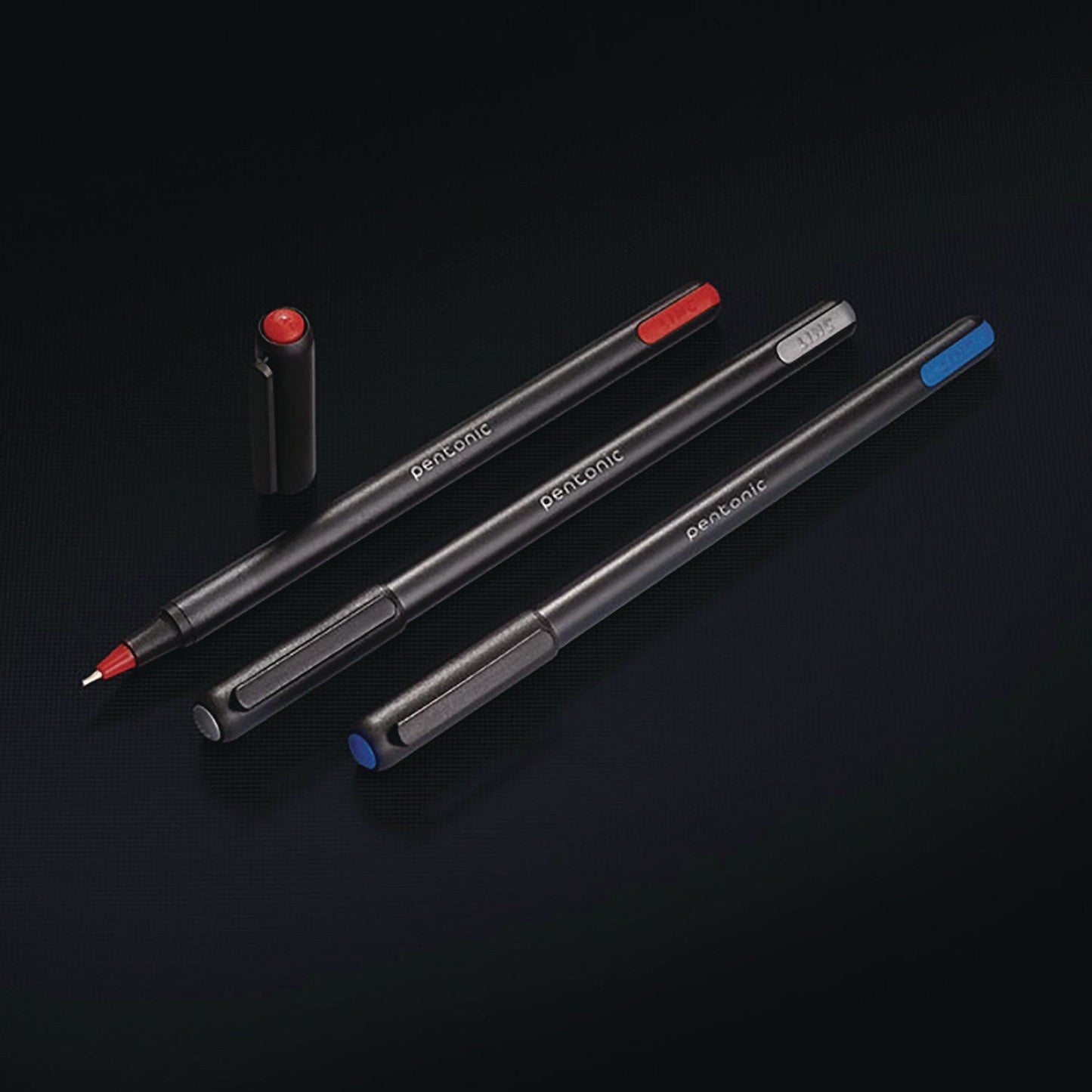 tops-pentonic-fine-point-ballpoint-pens-0-7-mm-assorted-ink-colors-black-barrel-25-pack-pnt12126_7