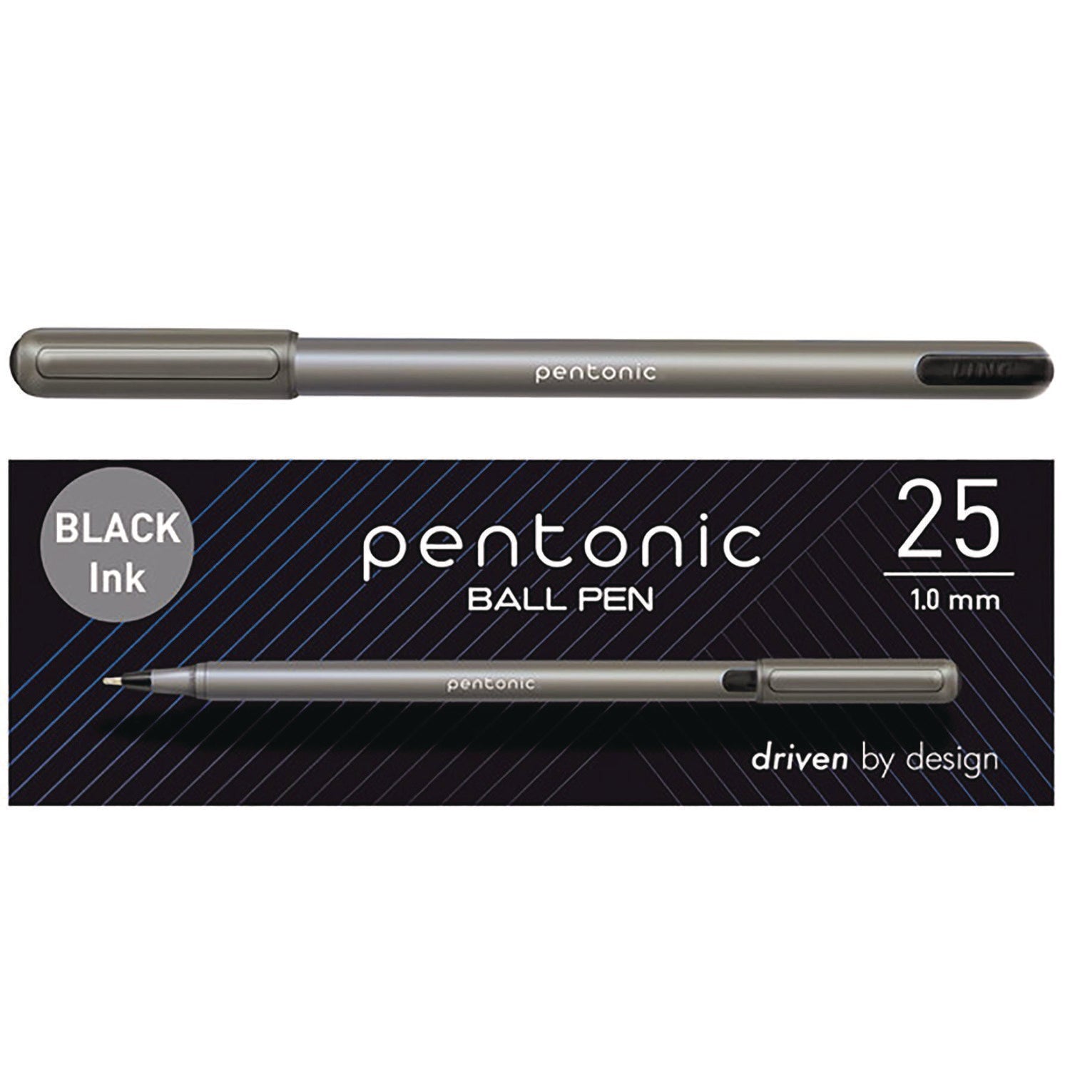 tops-pentonic-medium-point-ballpoint-pen-1-mm-black-ink-charcoal-barrel-25-pack-pnt12128_1