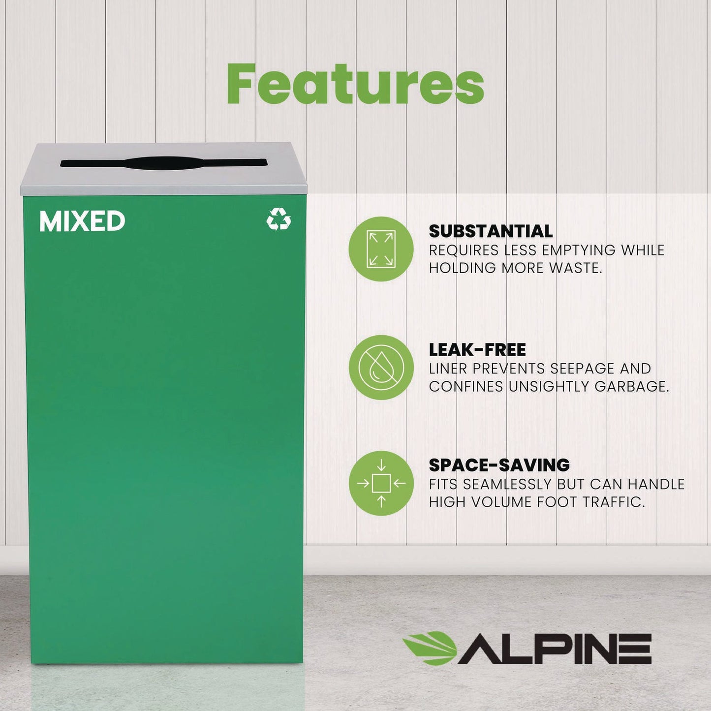 alpine-industries-29-gallon-trash-recycling-cans-steel-green-mixed-recycling-can-with-mixed-lid-alh4450kitgrnmm_5
